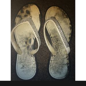 White Sandal’s With Diamonds